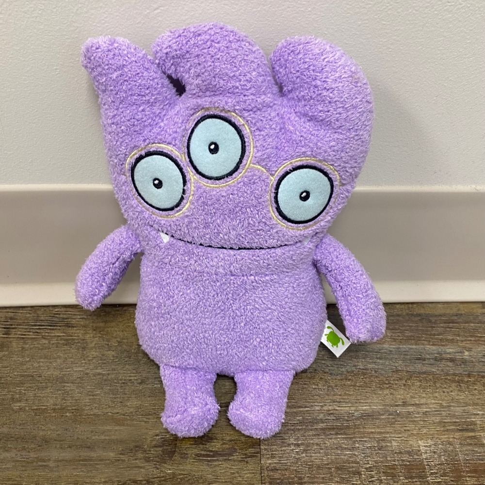 Uglydolls Purple Plush Stuffed Animal Toy 3 Eyed Monster Kids Eye Love You 8‎ in